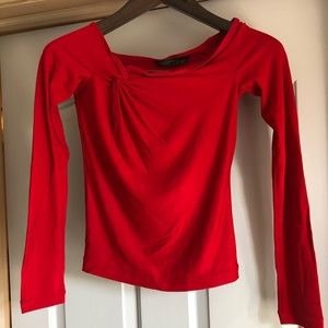 Donna Karan long sleeved red shirt. Small.